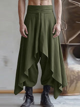 Men's Avant-Garde Asymmetric Layered Textured Harem Pant SKUL55389