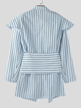 Men's Padded Stripe Casual Long Sleeve Blazer SKUL32753