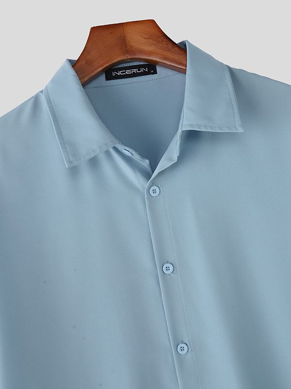 Men's Solid Color Loose Two Pieces Outfit SKUL40285