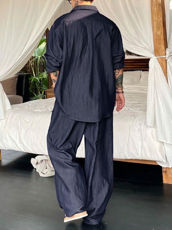 Men's Minimalist Casual Two Pieces Outfit SKUL30680