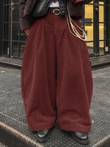 Men's Avant-Garde Ultra-Baggy Wide-Wale Corduroy Pleated Balloon Pant SKUL66590