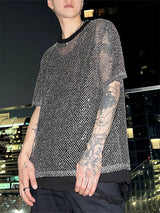 Mens Sheer Mesh Short Sleeve T-Shirt SKUL13658