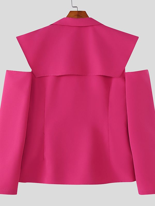 Men's Deconstructed Off Shoulder Casual Blazer SKUL45333