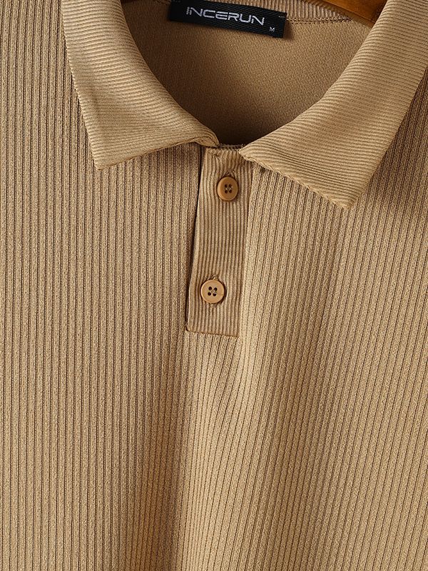 Men's Minimalist Textured Long Sleeve Shirt SKUL46298