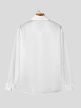 Mens Cut Out Sheer Long Sleeve Shirt SKUK68916