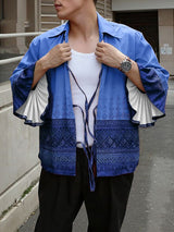 Men's Ethnic Style Print Flared Sleeve Shirt SKUL39362