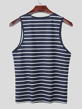 Men's Stripe Knit Casual Tank SKUL47885