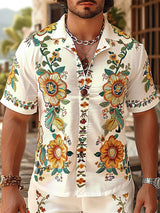 Mens Floral Print Short Sleeve Shirt SKUK74221