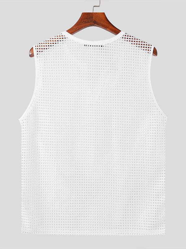 Mens Mesh See Through Sleeveless Vest SKUK51021