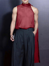 Mens Sheer Mesh Tie-Strap Tank SKUL11544