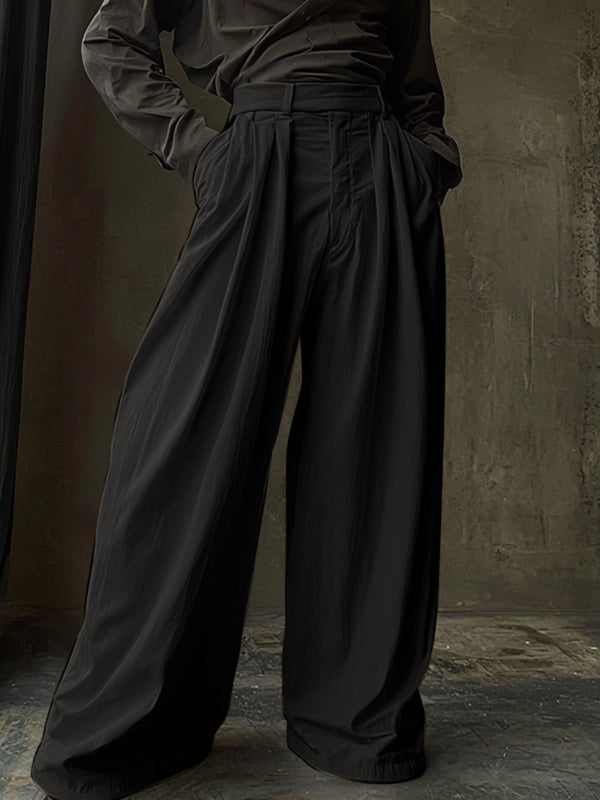 Mens Solid Color Minimalist Loose Casual Pant SKUL15581