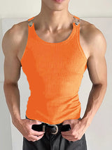 Mens Fitted Striped Knit Tank SKUK74672