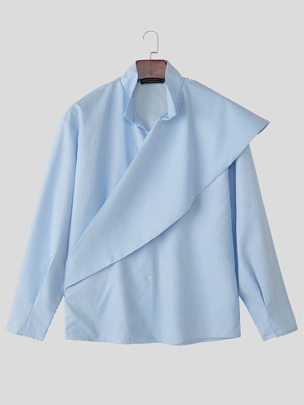 Men's Stripe Casual Long Sleeve Shirt SKUL28177