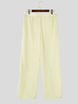 Men's Solid Color Loose Wide Leg Pant SKUL56632