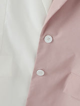 Men's Back Hollow Color Block Casual Long Sleeve Blazer SKUL39014