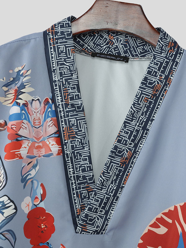 Mens Ethnic Print Short Sleeve T-Shirt SKUL13716