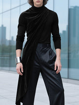 Men's Colorblock Layered High Neck Long Sleeve T-Shirt SKUL30476