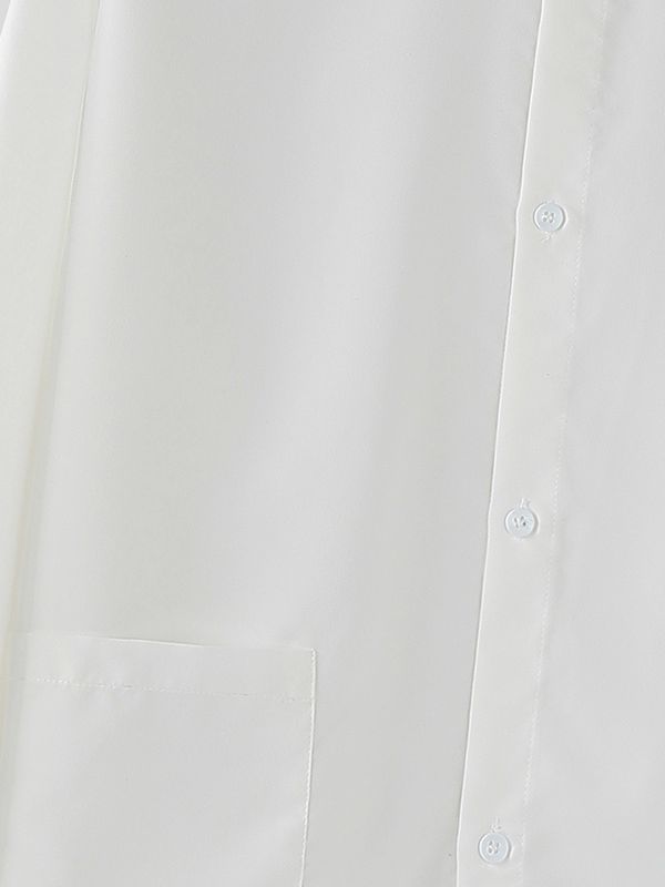 Men's Solid Drawstring Long Sleeve Shirt SKUL35117