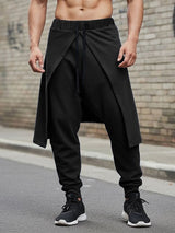 Men's Solid Color Deconstructed Layered Pant SKUL50082
