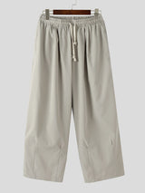 Mens Solid Color Wide-Leg Casual Pant SKUL19100