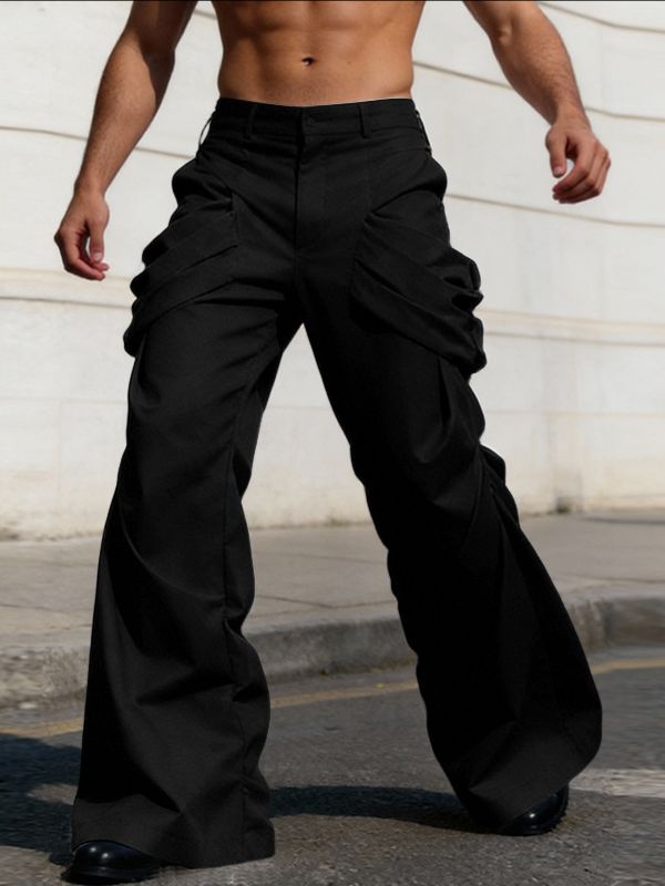 Men's Deconstructed 3D Ruched Flared Pant SKUL53282