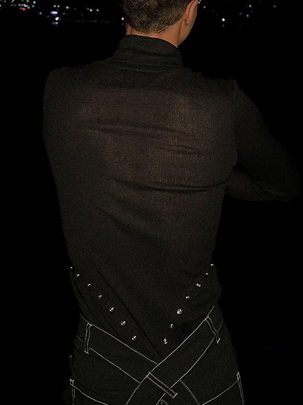 Mens Solid Color Slim Fit Casual Long Sleeve Shirt SKUK99915