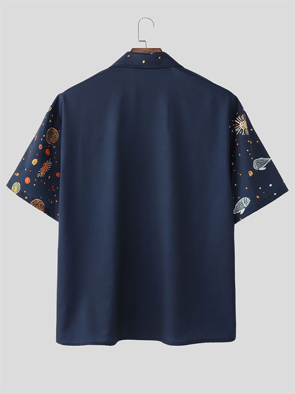 Mens Underwater World Print Short Sleeve Shirt SKUL17011