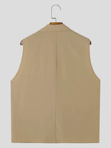 Mens Draped Neck Solid Color Tank SKUK72352