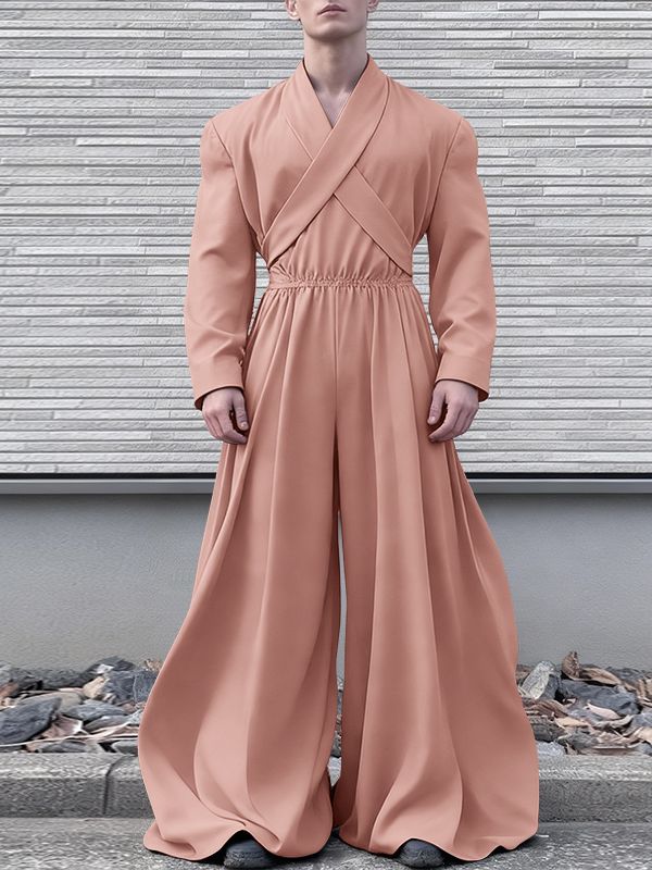 Men's Solid Color Casual Jumpsuit SKUL51264