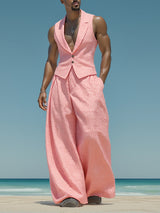 Men's Polka Dot Print Casual Two Pieces Outfit SKUL25091