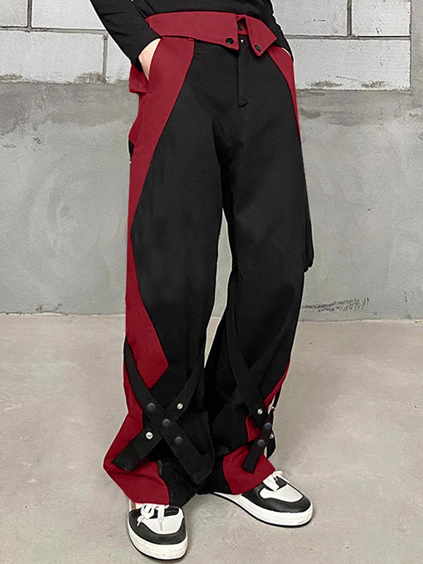 Mens Patchwork Contrasting Colors Casual Pants SKUK51687