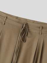 Men's Double Drawstring High Waist Wide Leg Pant SKUL62059