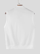 Mens Solid Color Textured Casual Tank SKUL17032