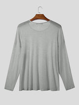 Men's Solid Semi-Sheer Long Sleeve T-Shirt SKUL27283