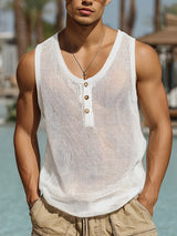 Men's Sheer Mesh Hollow Tank SKUL20941