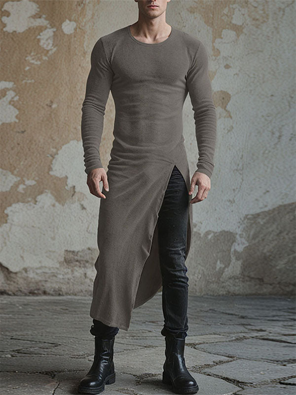 Men's Knit Textured Long Sleeve T-Shirt SKUL27330