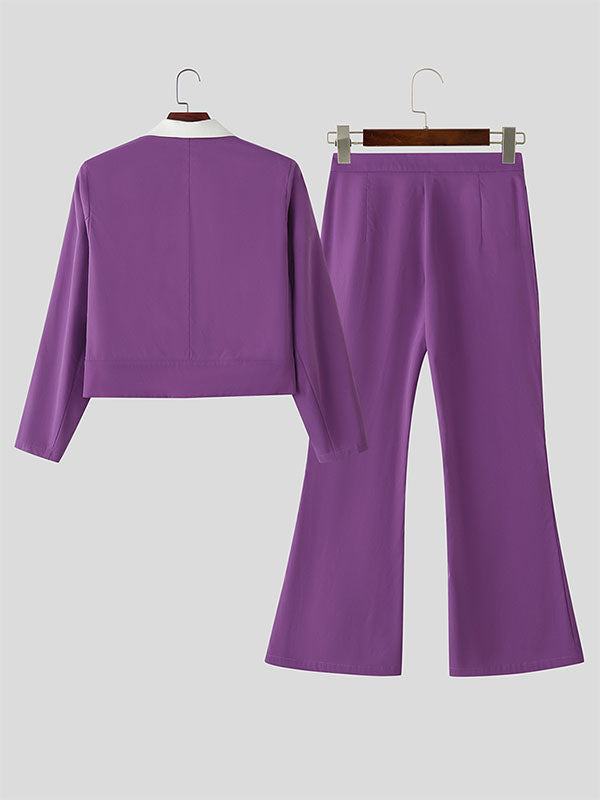 Men's Colorblock Casual Two Pieces Outfit SKUL23885