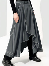 Mens Solid Irregular Hem Casual Skirt  SKUK52100