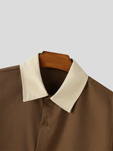 Mens Colorblock Casual Short Sleeve Shirt SKUL17431