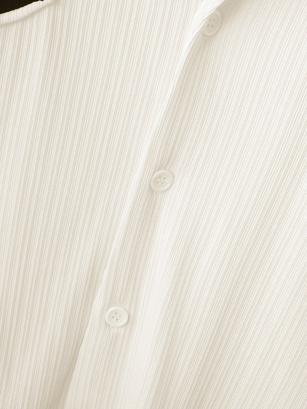 Mens Casual Colorblock Short Sleeve Shirt SKUK99047