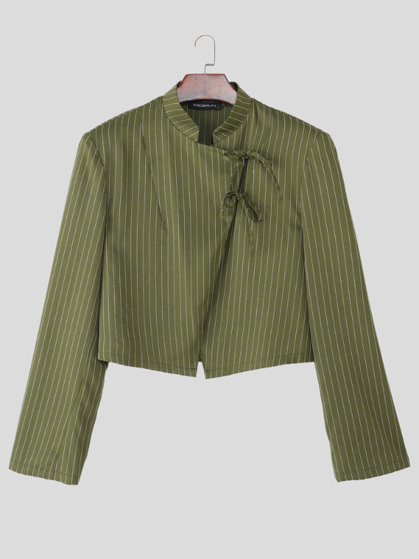 Men's Striped Tie Long Sleeve Blazer SKUL31703