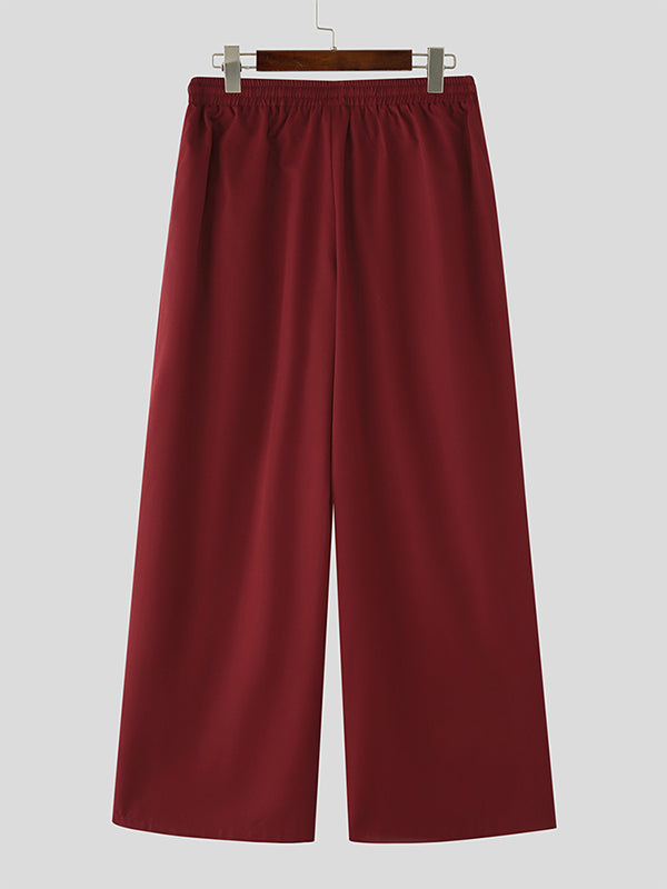 Men's Solid Color Eyelet Casual Pant SKUL22310