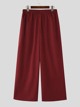 Men's Solid Color Eyelet Casual Pant SKUL22310