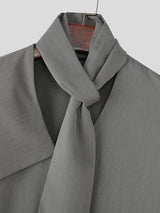 Men's Deconstructed Tie Long Sleeve Shirt SKUL32846