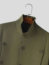 Men's Solid Color Button Long Hem Long Sleeve Shirt SKUL47949