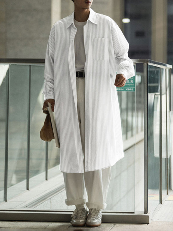 Men's Striped Casual Long Sleeve Shirt SKUL29529