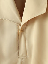 Men's Solid Color Waist-Fitted Collar Long Sleeve Shirt SKUL46083