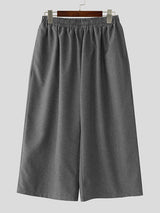 Mens Textured Wide Leg Casual Pant SKUL10768