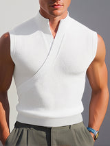 Mens Solid Color Textured Casual Tank SKUL17032