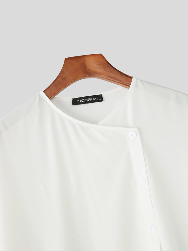 Men's Striped Loose Long Sleeve Shirt SKUL28487